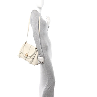 Chloe Grained Calfskin Medium Penelope Shoulder Bag White 2 of 11