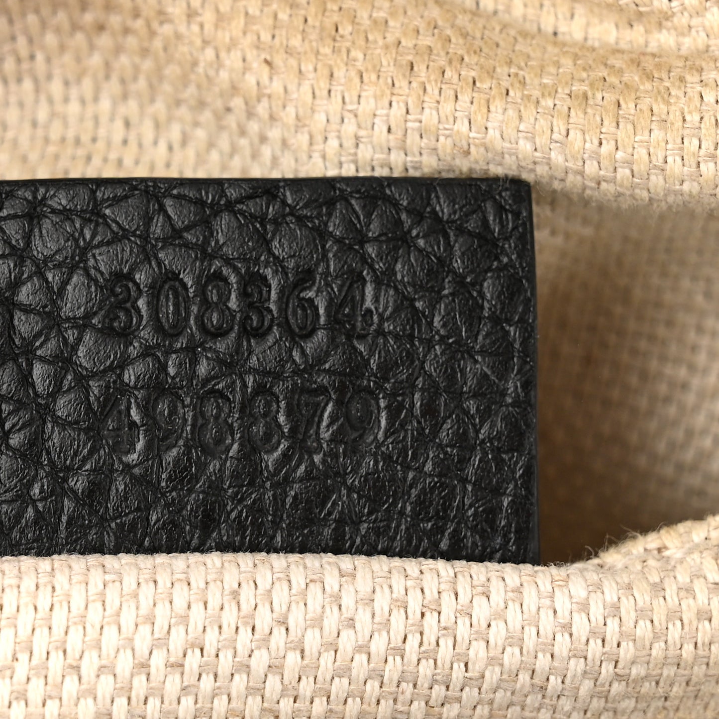 Pebbled Calfskin Small Soho Disco Bag Black