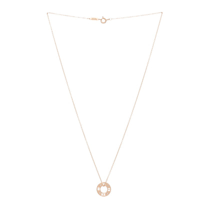 Tiffany 18K Rose Gold Diamond Atlas Pierced Pendant Necklace 2 of 3