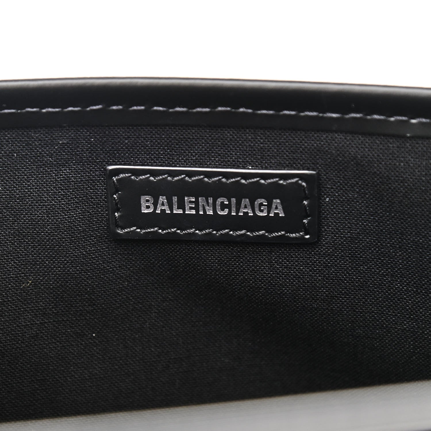 Balenciaga Cotton Canvas Spray Polka Dot S Navy Cabas Black White 7 of 11