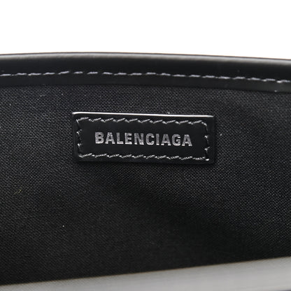 Balenciaga Cotton Canvas Spray Polka Dot S Navy Cabas Black White 7 of 11