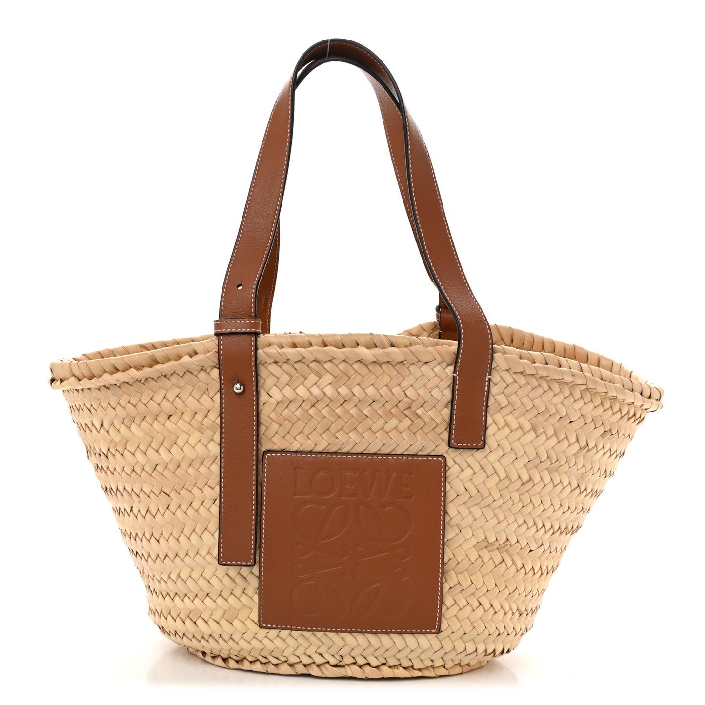 Raffia Basket Tote Bag Natural Tan