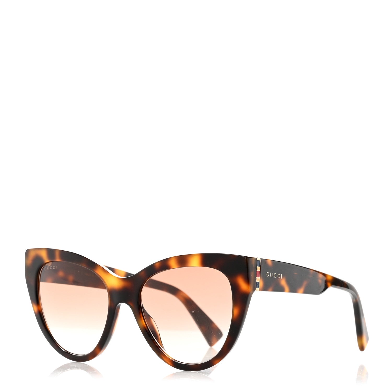 Gucci Acetate Cat Eye Sunglasses GG0460S Havana 1 of 7