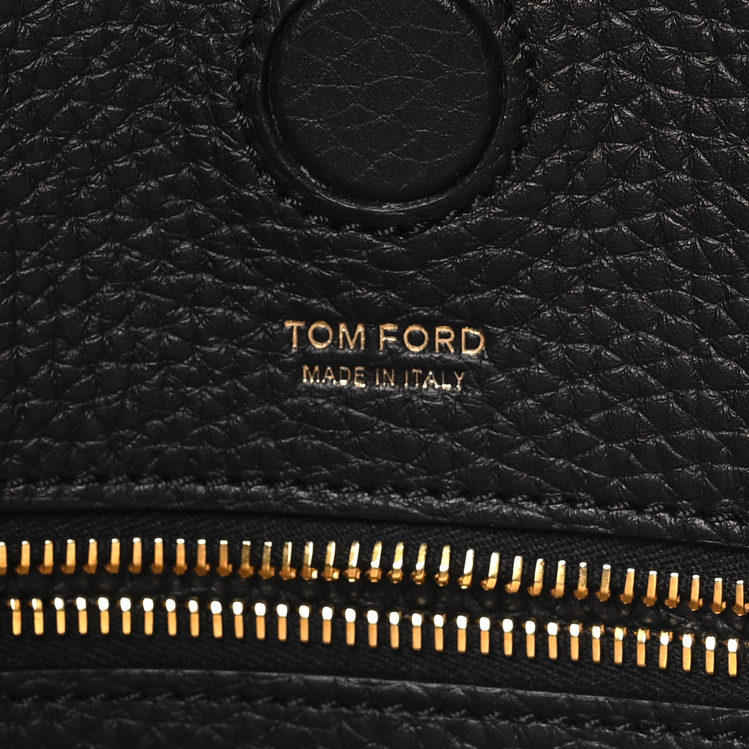 Tom Ford Pebbled Calfskin Small Alix Padlock Zip Hobo Bag Black 7 of 10