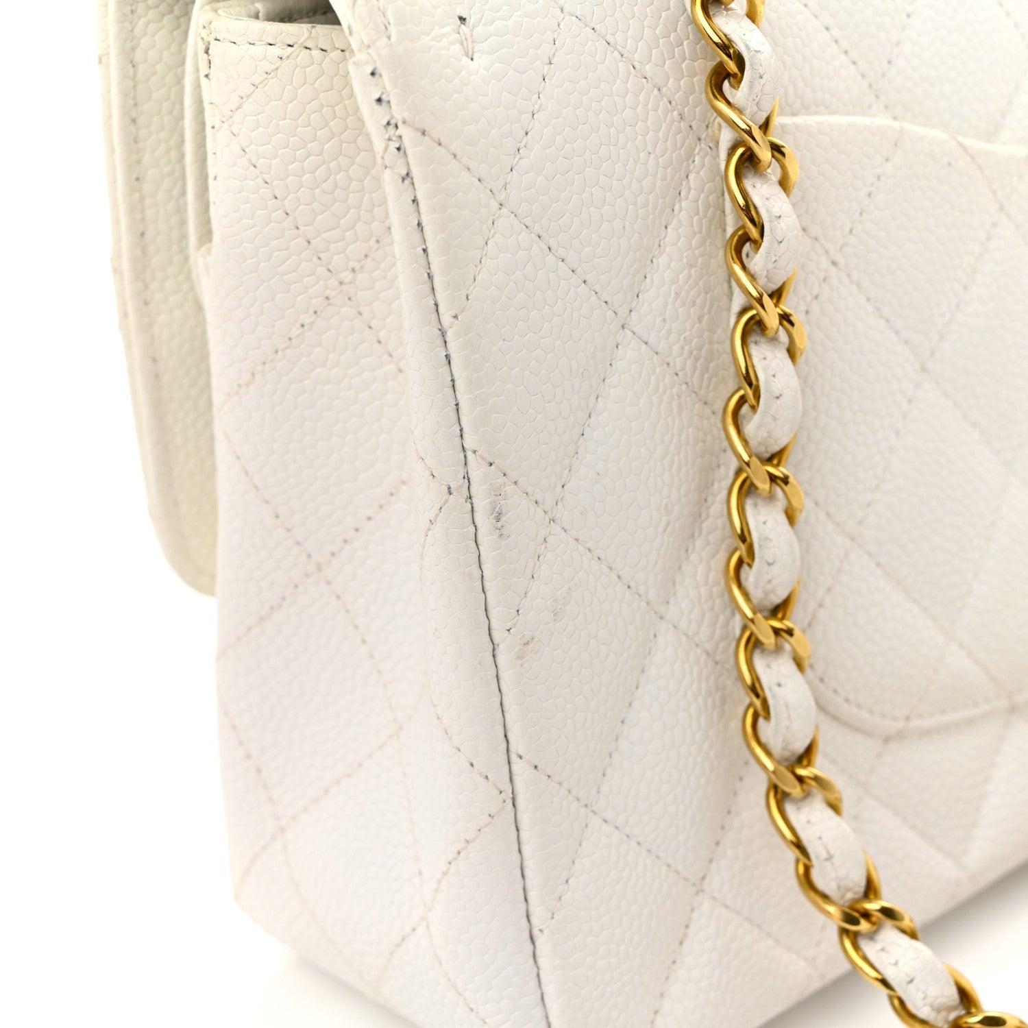 Chanel Caviar Quilted Medium Double Flap White 13 of 13