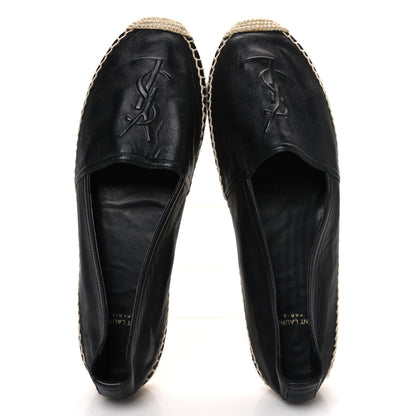 Saint Laurent Lambskin Monogram Espadrilles 39 Black 2 of 11