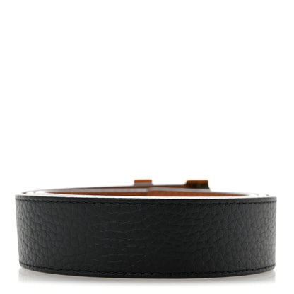 Louis Vuitton Taurillon Calfskin 30mm LV Initiales Reversible Belt 80 32 Black 2 of 10