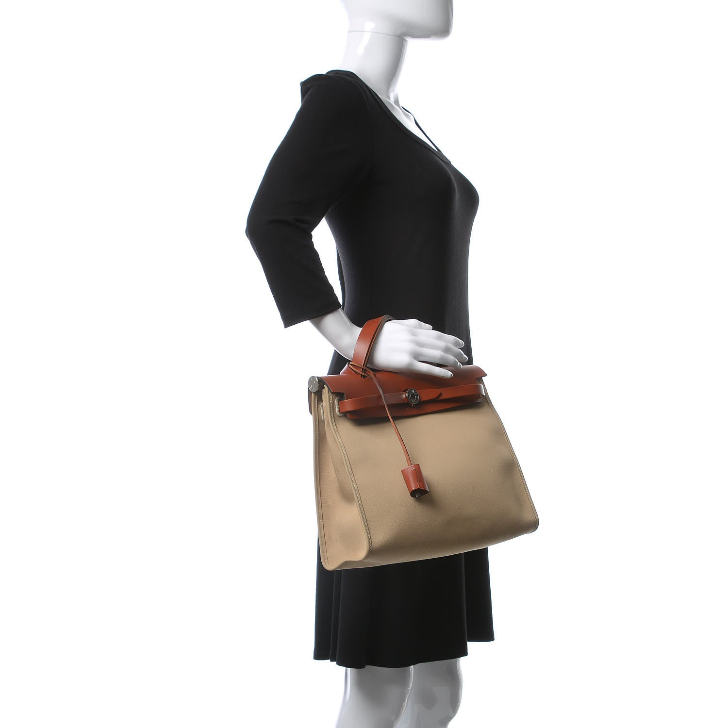 Hermes Vache Hunter Toile Herbag Zip 31 PM Trench Cuivre 3 of 12