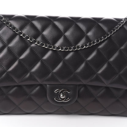 Chanel Lambskin Quilted Clutch With Chain Flap Black 8 of 10