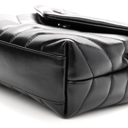 Saint Laurent Calfskin Y Quilted Monogram Toy Loulou Crossbody Bag Black 9 of 9