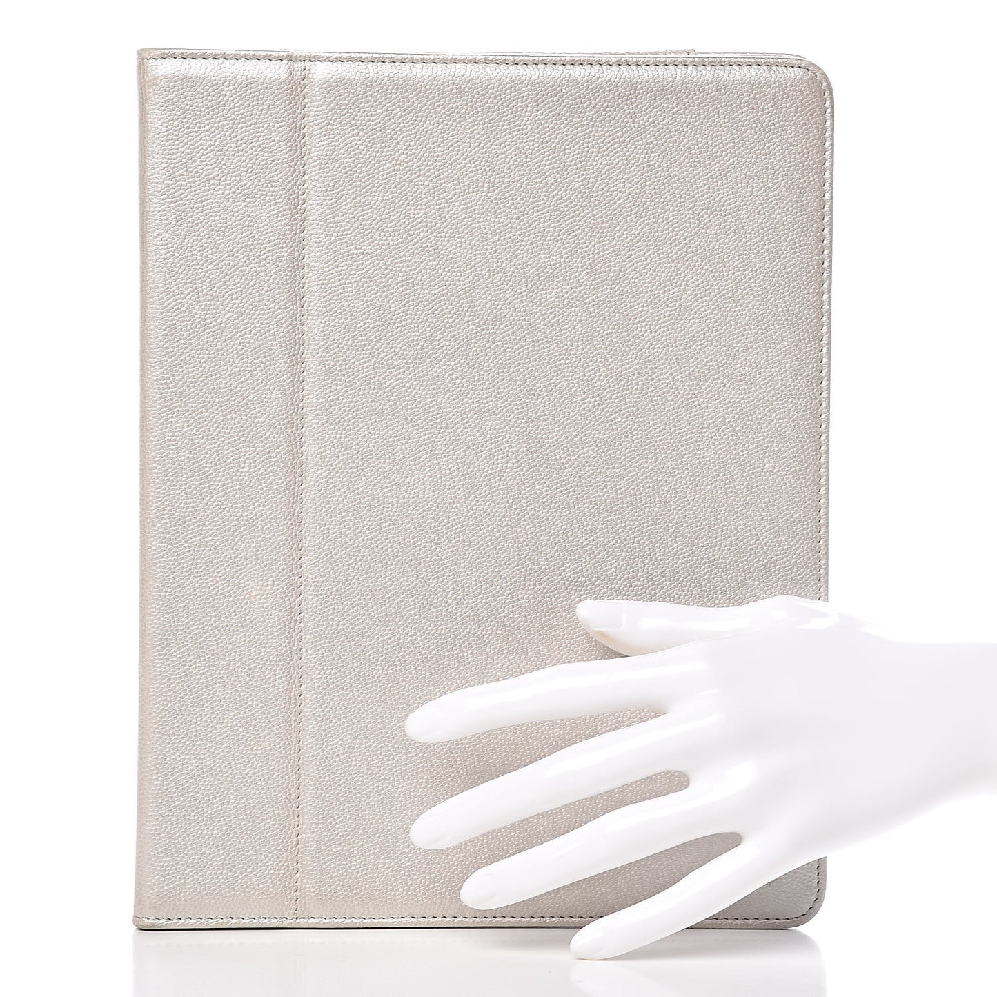 Metallic Caviar Sevruga iPad Case Silver