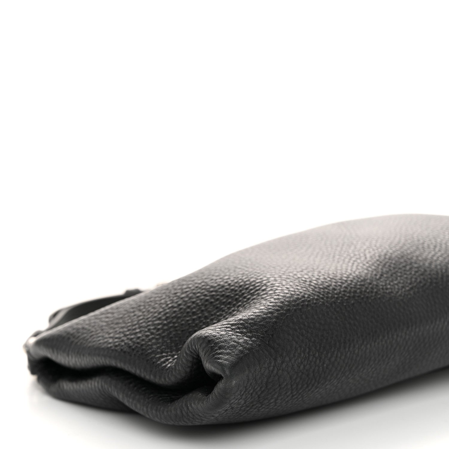 Prada Vitello Daino Soft Zippered Shoulder Bag Black 9 of 11