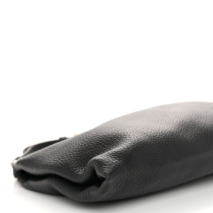 Prada Vitello Daino Soft Zippered Shoulder Bag Black 9 of 11