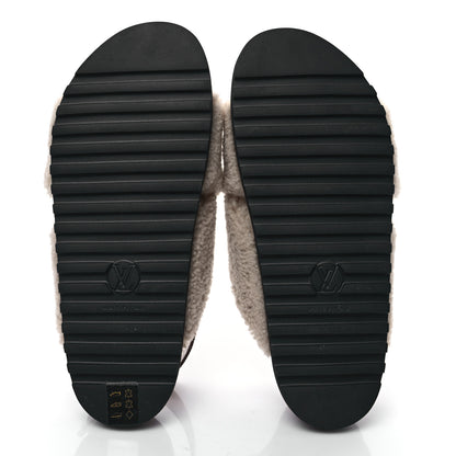 Louis Vuitton Shearling Paseo Flat Comfort Sandal 41 Nude 5 of 8