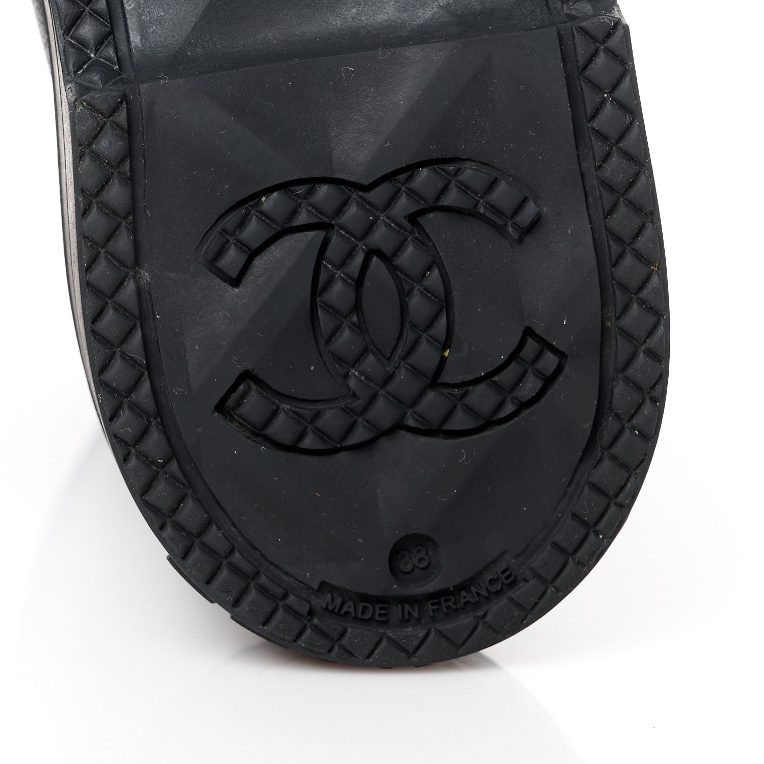 Chanel Caoutchouk CC High Boots 38 Black 6 of 11
