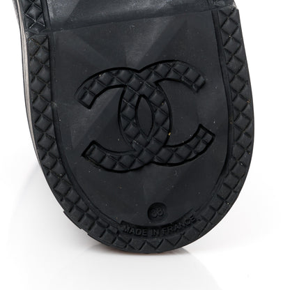Chanel Caoutchouk CC High Boots 38 Black 6 of 11