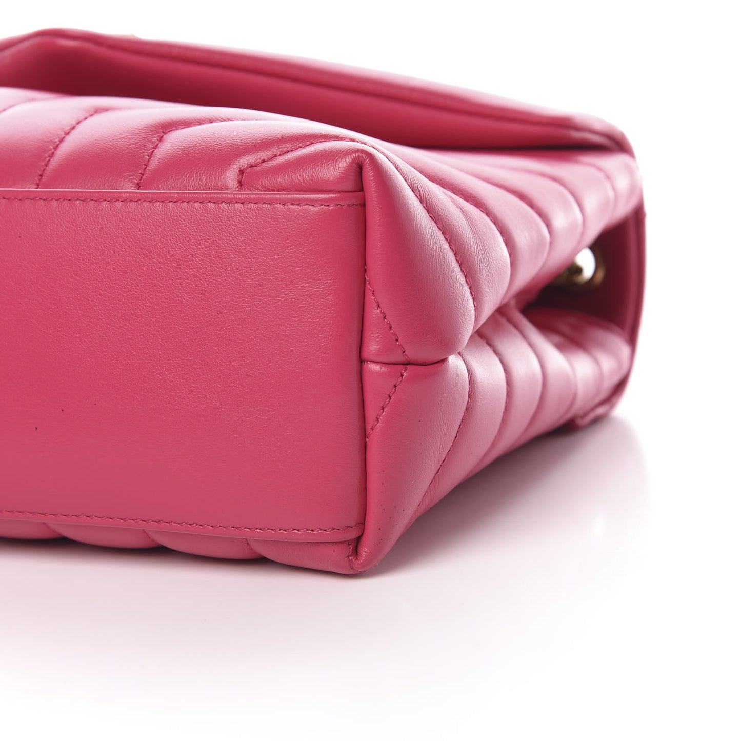 Calfskin Y Quilted Monogram Small Loulou Chain Satchel Fresh Fuchsia