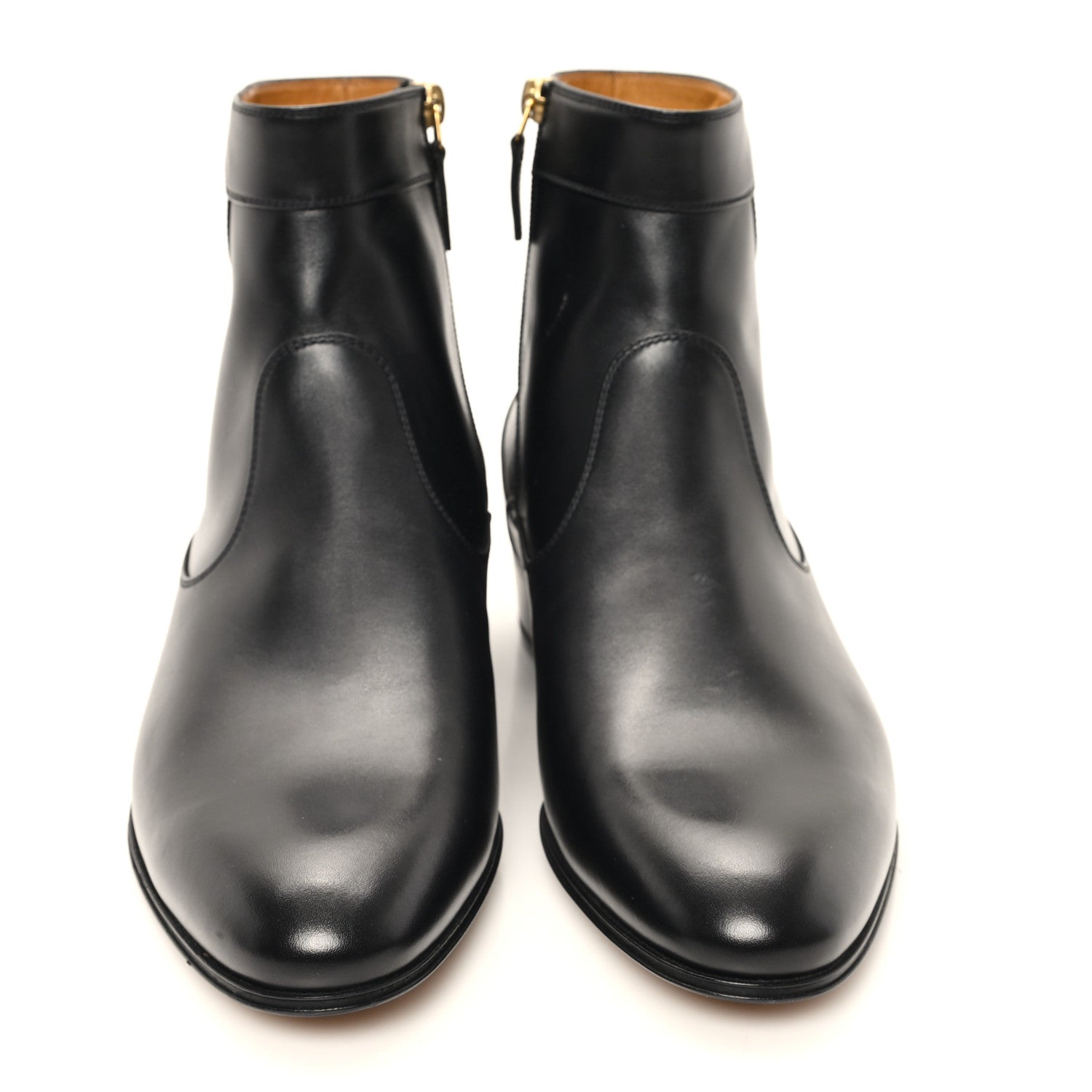 Gucci New Waxed Calfskin Mens Adel GG Ankle Boots 9 Black 3 of 10