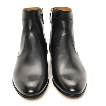 Gucci New Waxed Calfskin Mens Adel GG Ankle Boots 9 Black 3 of 10