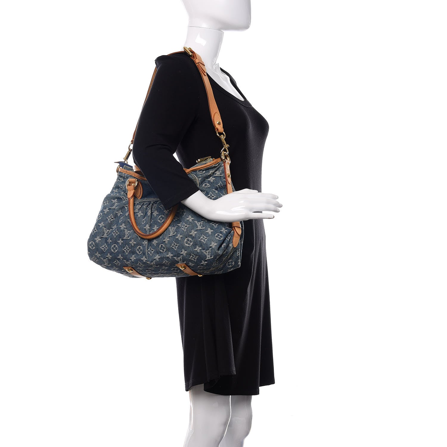 Louis Vuitton Denim Neo Cabby MM Blue 3 of 18