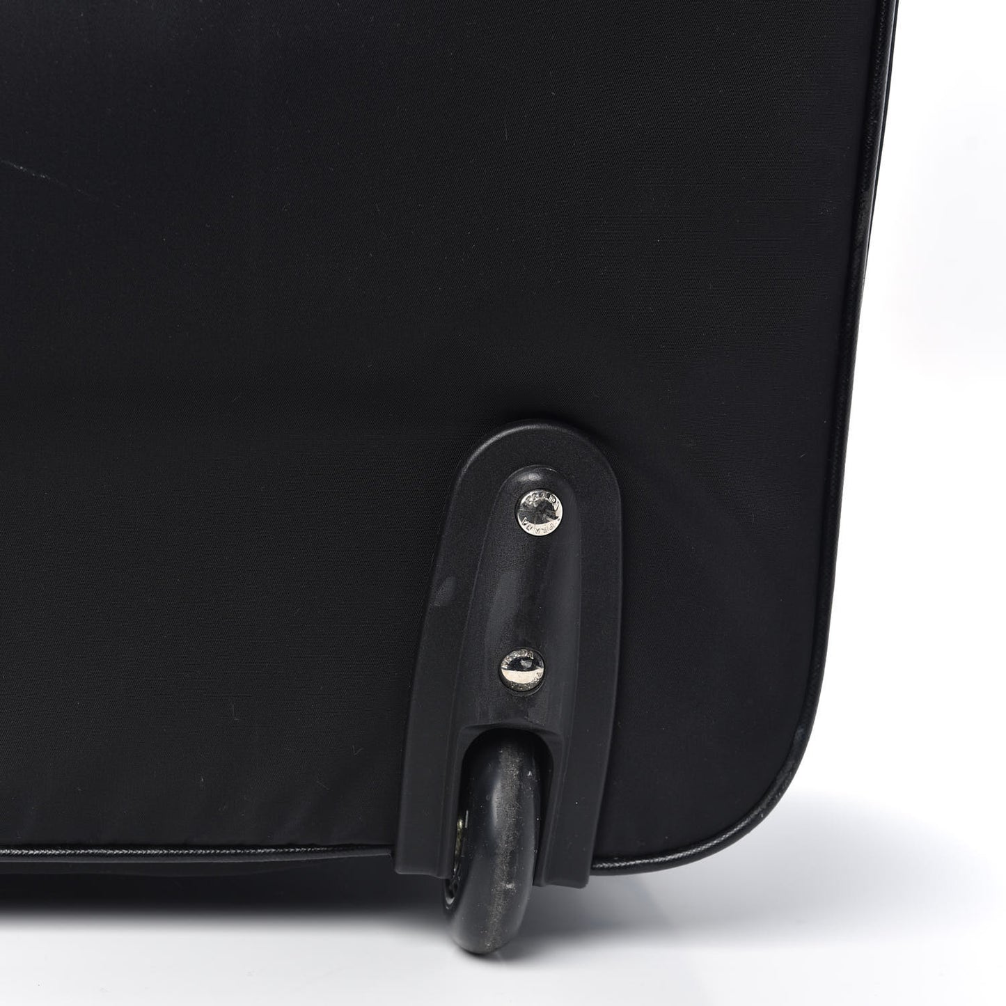 Tessuto Nylon Saffiano Trolley Luggage Black