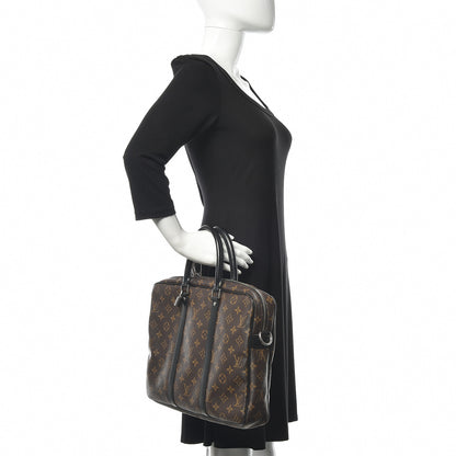 Louis Vuitton Monogram Macassar Porte-Documents Voyage PM 2 of 15