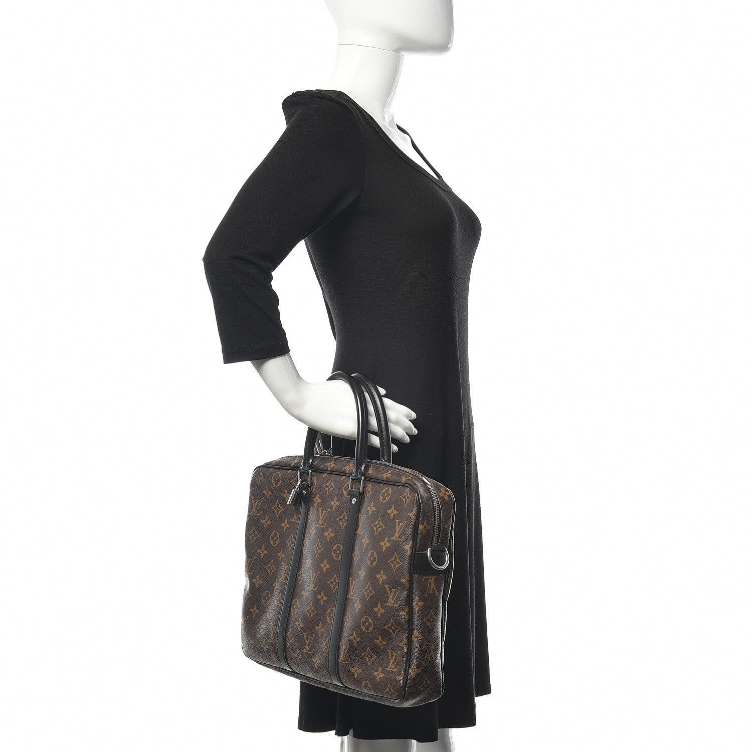 Louis Vuitton Monogram Macassar Porte-Documents Voyage PM 2 of 15