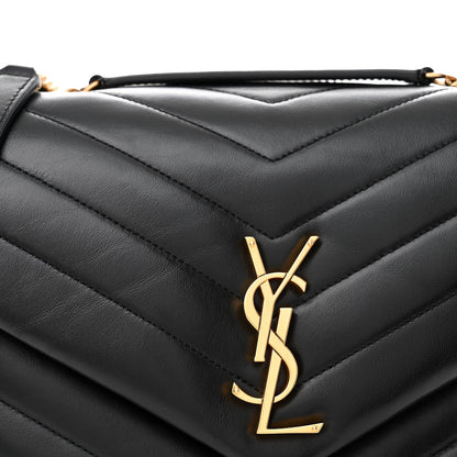 Saint Laurent Calfskin Y Quilted Monogram Medium Loulou Chain Satchel Black 10 of 10