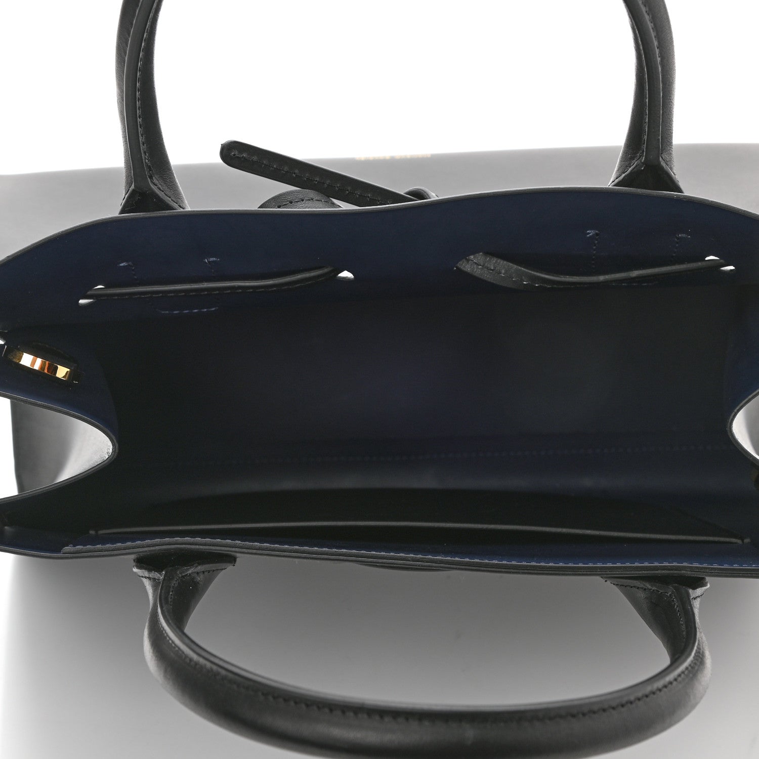 Mansur Gavriel Vegetable Tanned Calfskin Sun Bag Black Blue 4 of 8