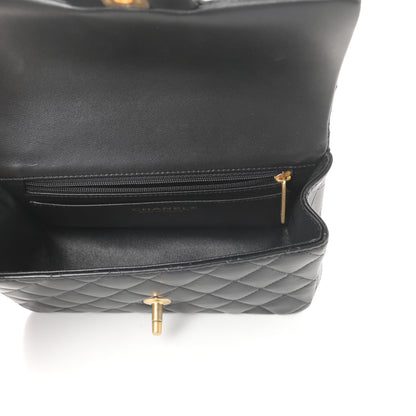 Chanel Lambskin Quilted Mini Top Handle Rectangular Flap Black 5 of 9