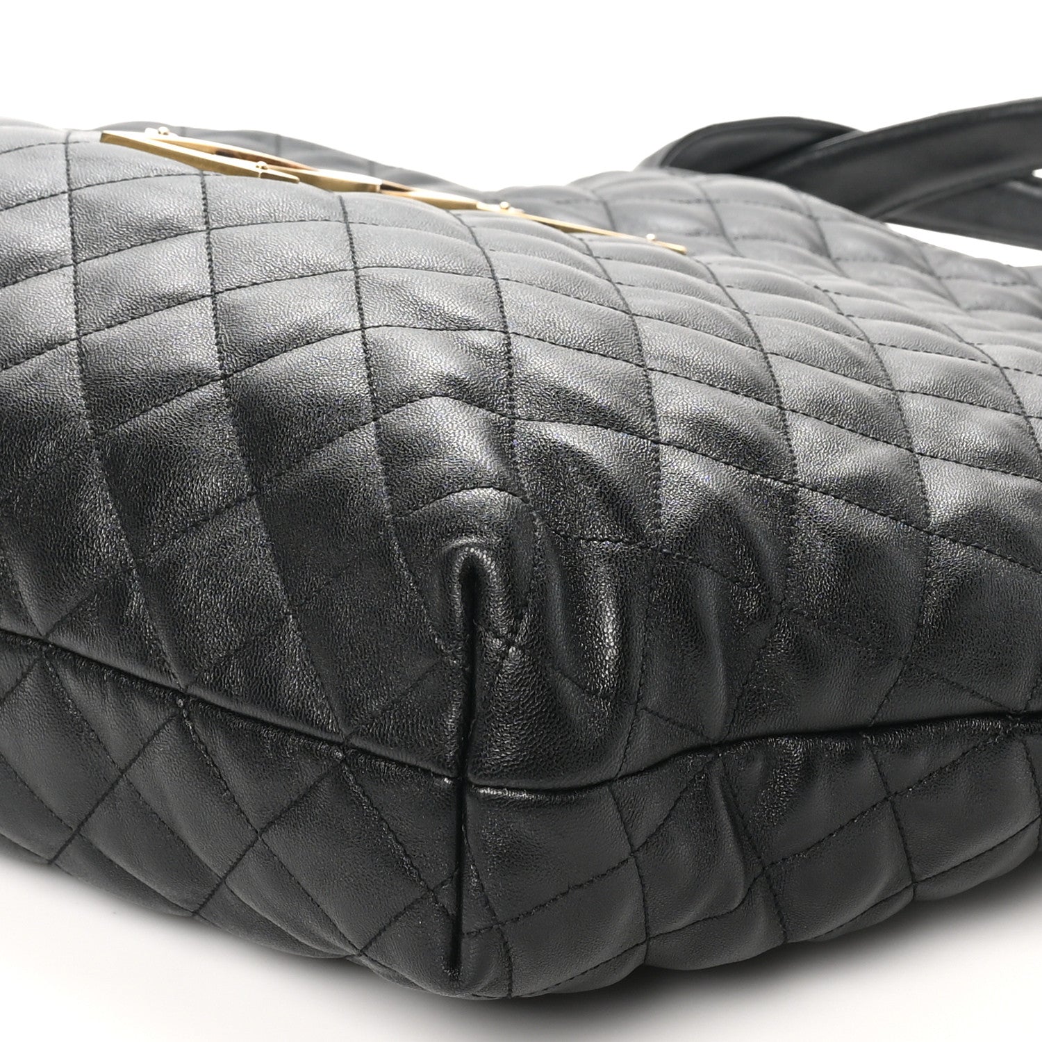 Saint Laurent Lambskin Quilted Maxi Icare Shopping Tote Black 11 of 11
