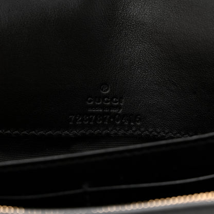 Gucci Calfskin GG Matelasse Chain Wallet Black 6 of 9
