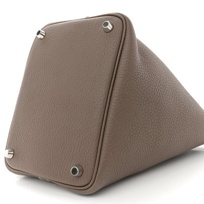 Hermes Taurillon Clemence Picotin Lock 18 PM Etoupe 10 of 11