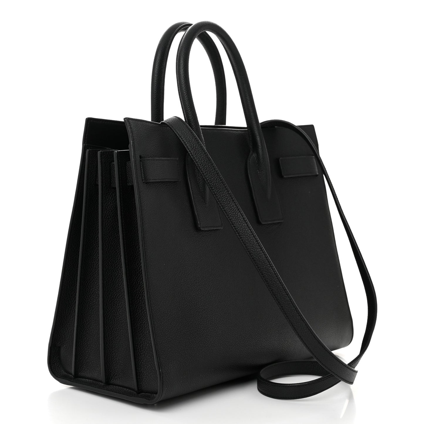 Grained Calfskin Small Sac De Jour Black