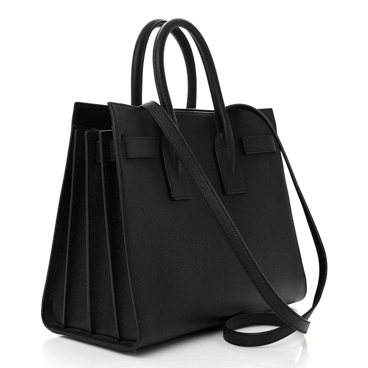 Saint Laurent Grained Calfskin Small Sac De Jour Black 3 of 9