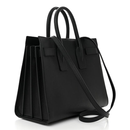 Saint Laurent Grained Calfskin Small Sac De Jour Black 3 of 9