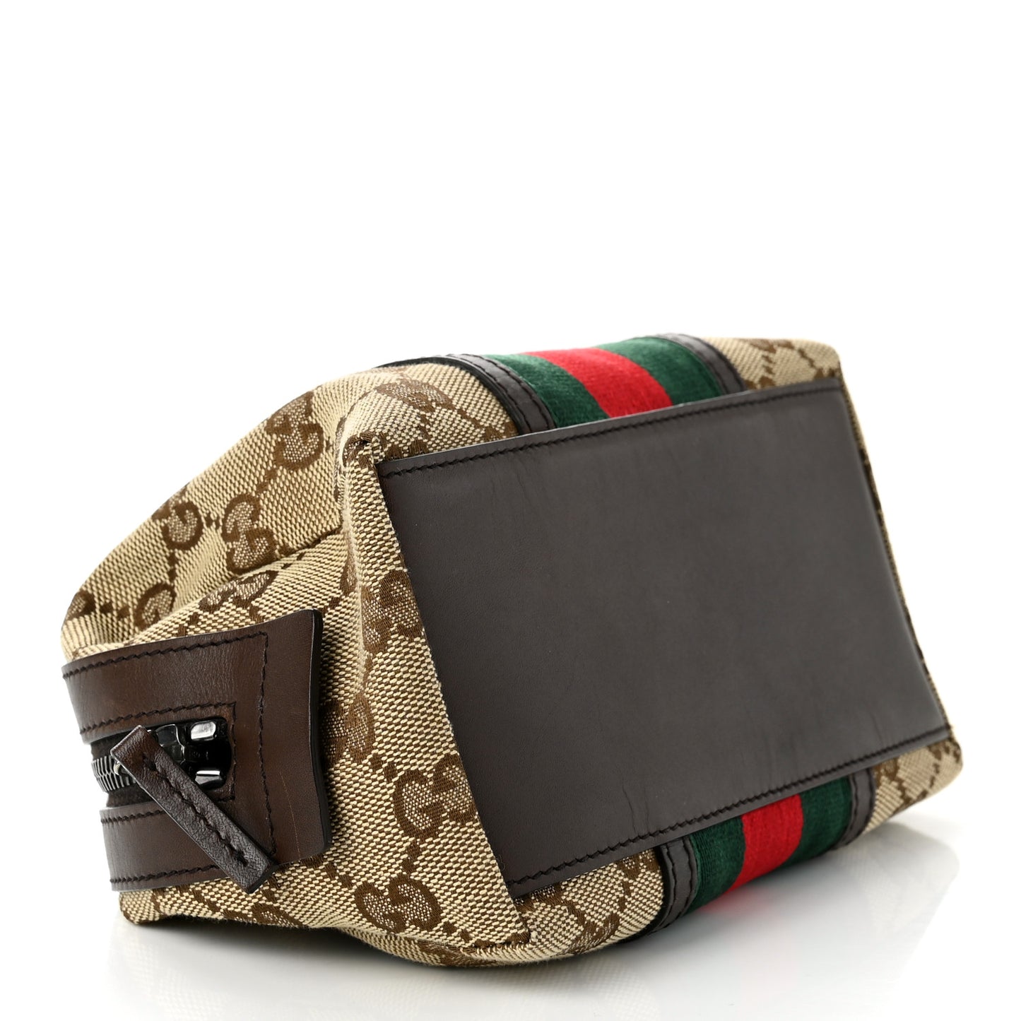 Monogram Web Small Cosmetic Case Dark Brown