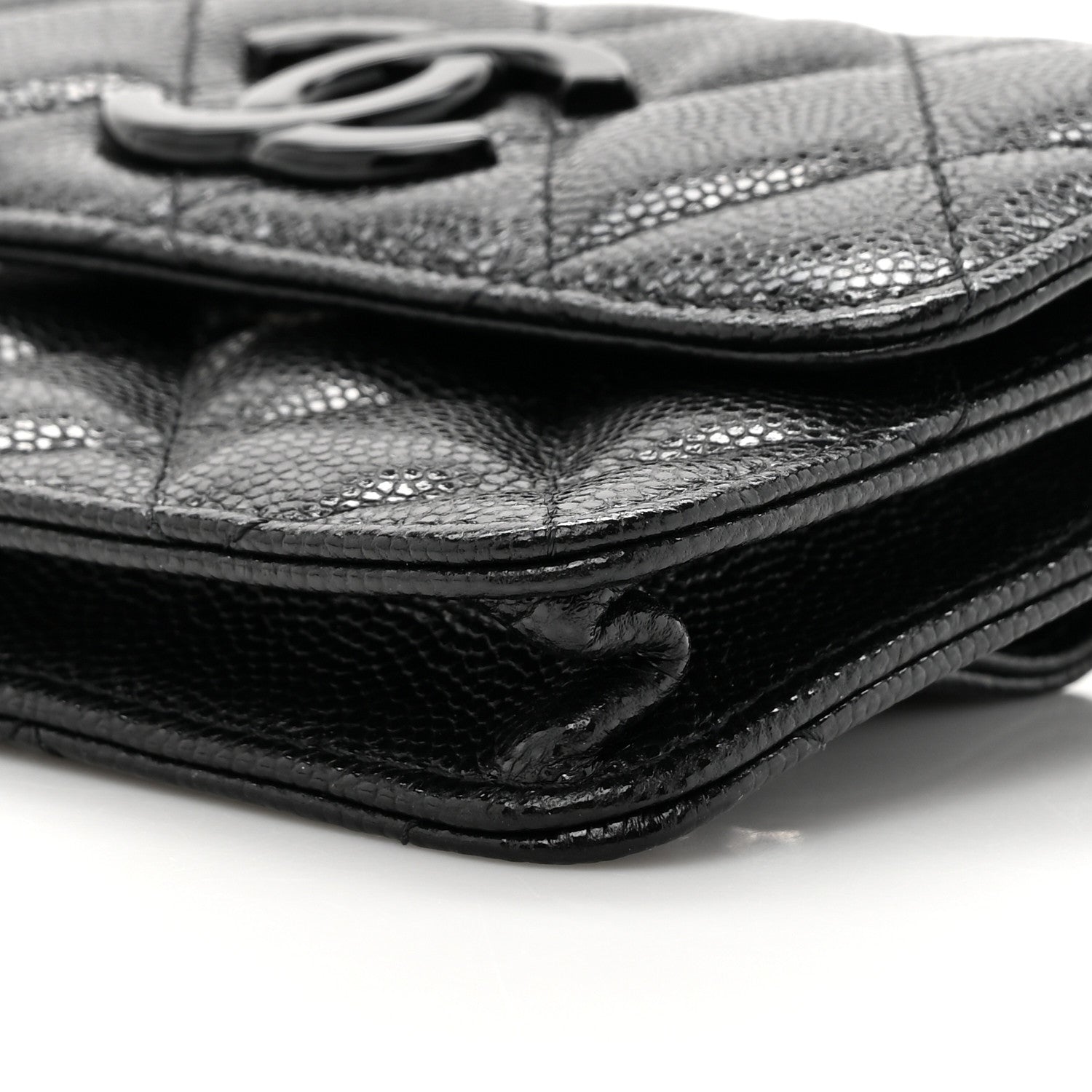 Chanel Caviar Quilted My Everything Belt Flap Card Holder Black 9 of 11