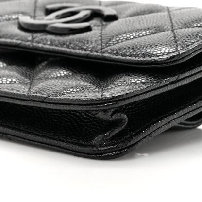 Chanel Caviar Quilted My Everything Belt Flap Card Holder Black 9 of 11