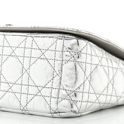 Christian Dior Metallic Calfskin Cannage Medium Caro Bag Argent 10 of 13