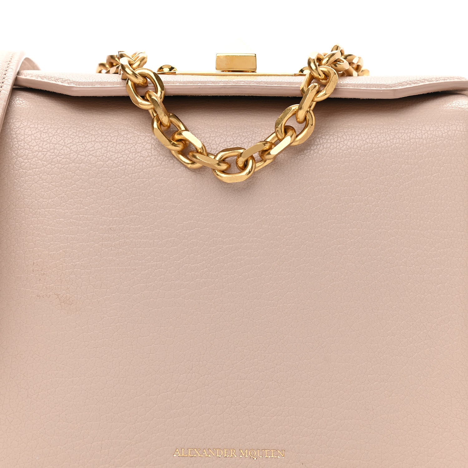 Alexander McQueen Fine Grain Goatskin Box Shoulder Bag 19 Nude 8 of 13