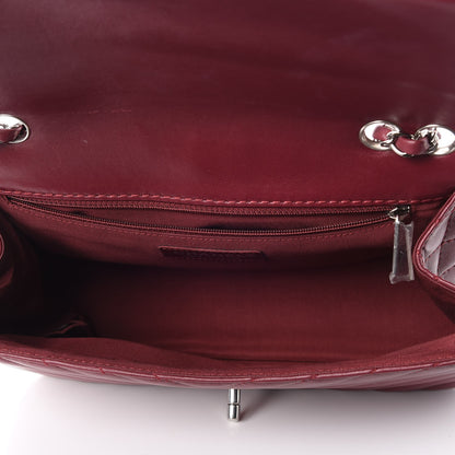 Chanel Lambskin Surpique Chevron Medium Single Flap Dark Red 6 of 14