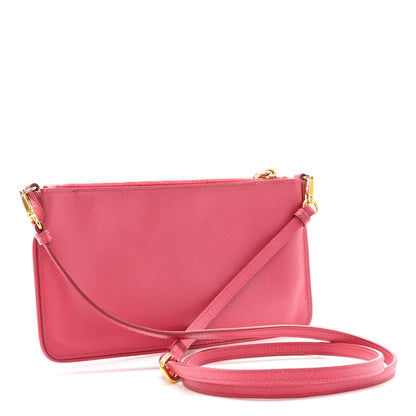Prada Saffiano Lux Crossbody Bag Peonia 3 of 10