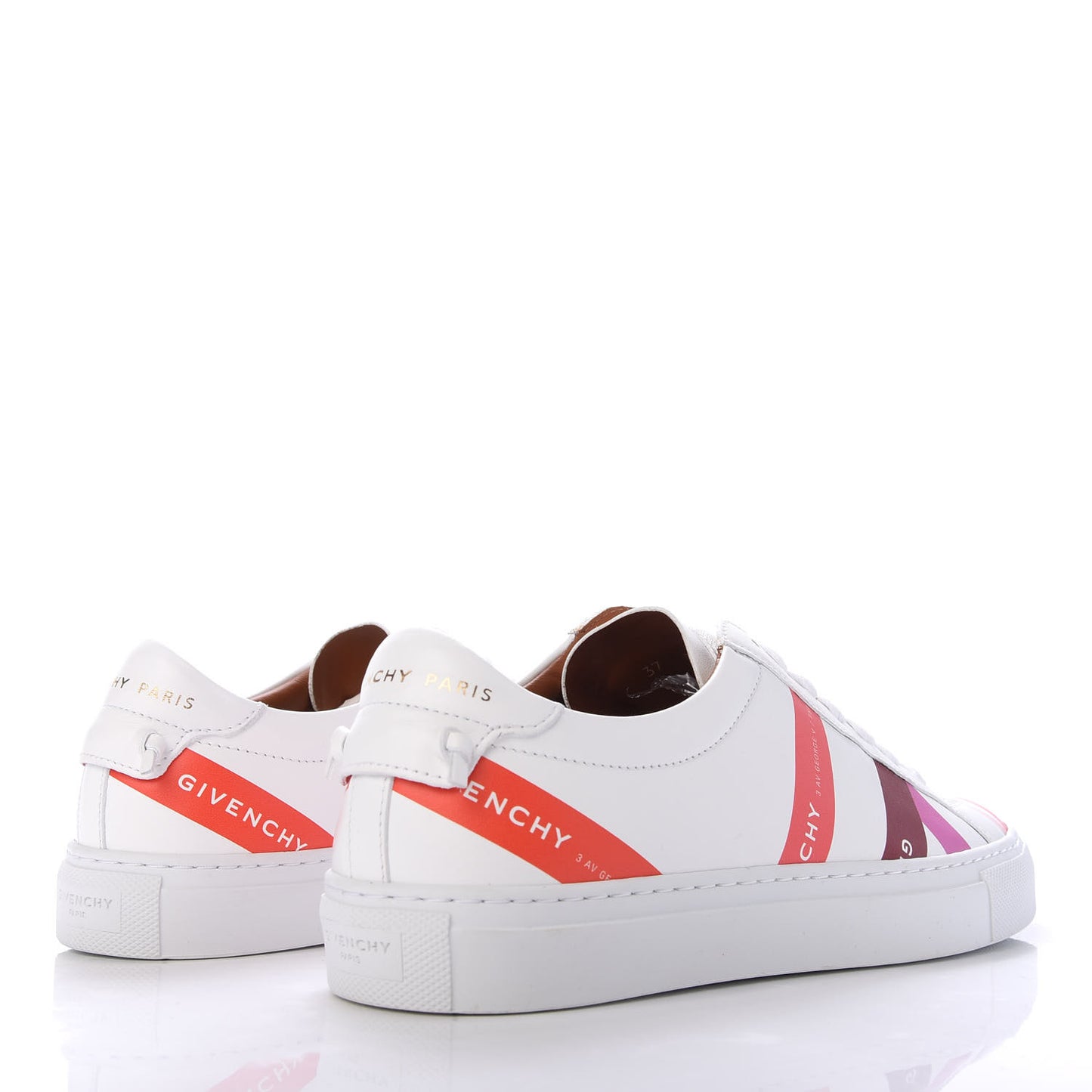 Calfskin Logo Tape Womens Urban Street Sneakers 37 White