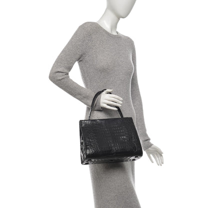 Nancy Gonzalez Crocodile Top Handle Tote Black 2 of 8