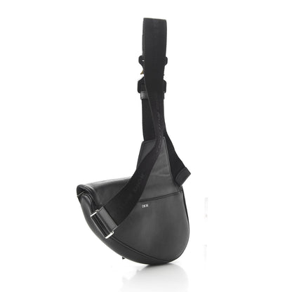 Christian Dior Grained Calfskin Kim Jones Saddle Bag Black 2 of 8