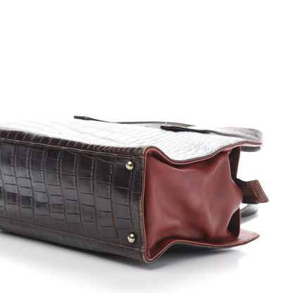 Chanel Alligator Calfskin Tote Dark Brown 10 of 12