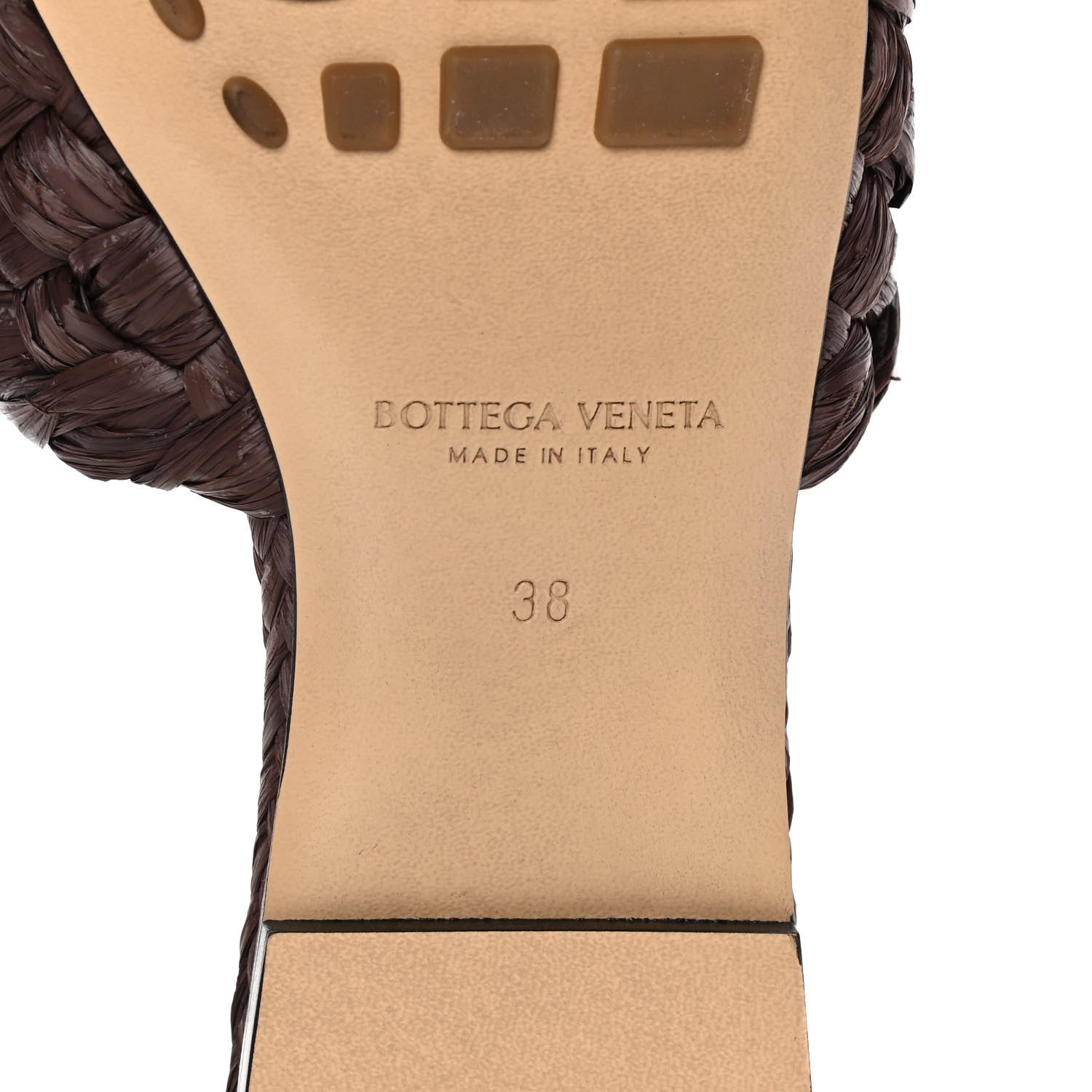 Bottega Veneta Raffia Twisted Intrecciato Stretch Flat Sandals 38 Bitter Chocolate 8 of 10