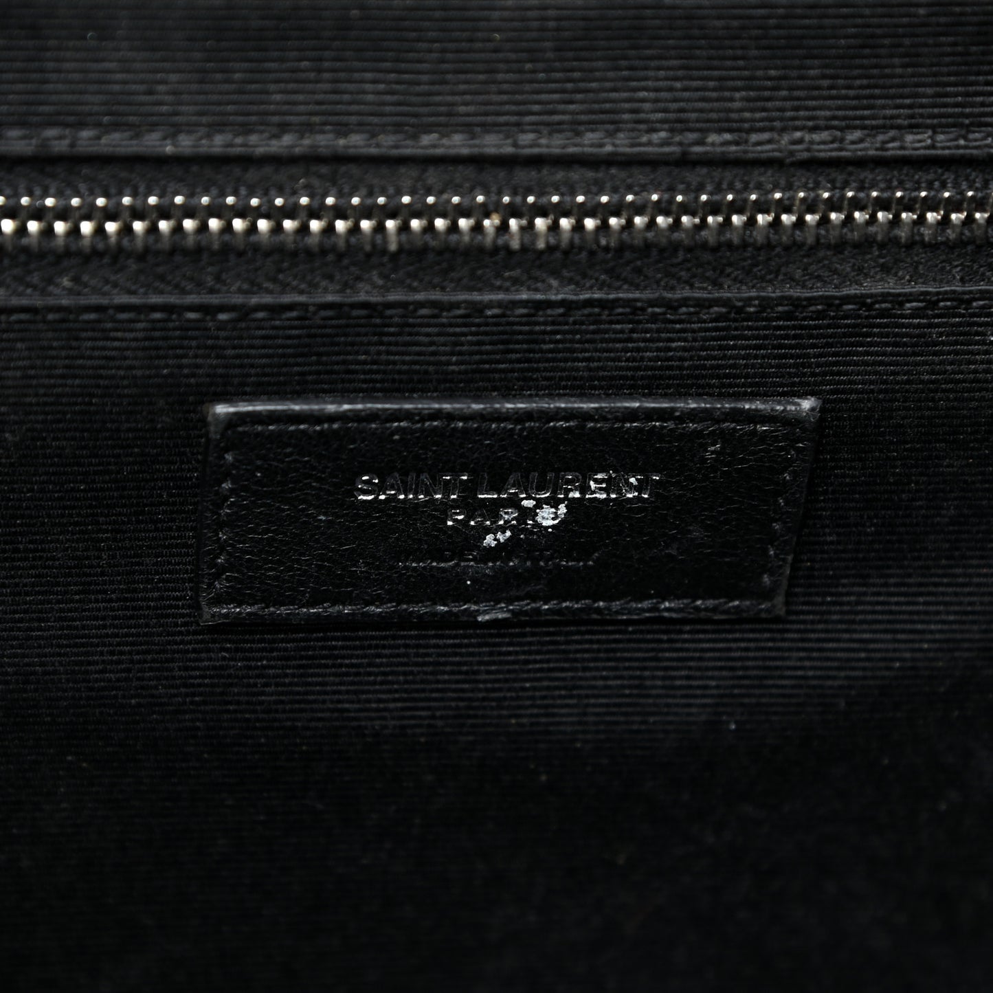 Grain De Poudre Textured Mixed Matelasse Large Triquilt Monogram Satchel Black