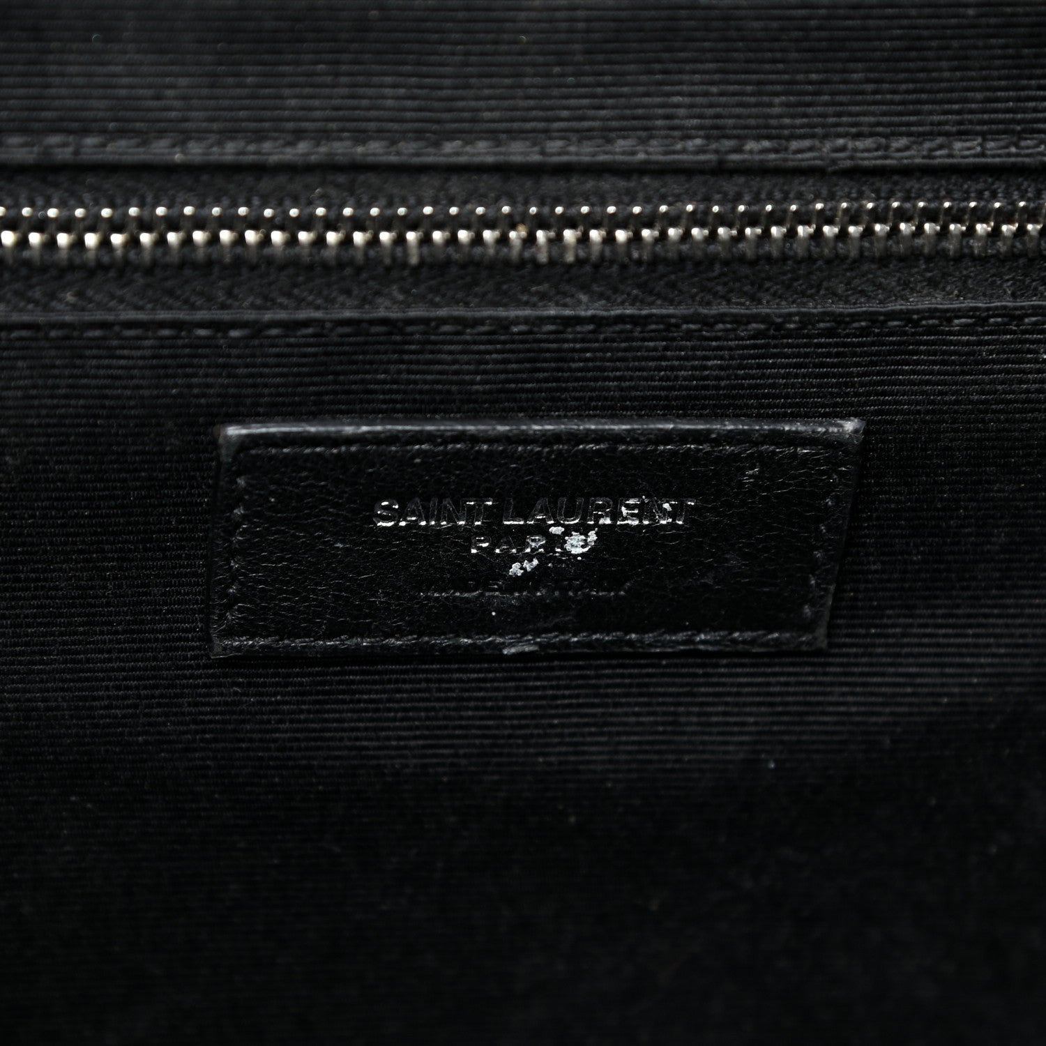 Saint Laurent Grain De Poudre Textured Mixed Matelasse Large Triquilt Monogram Satchel Black 7 of 31